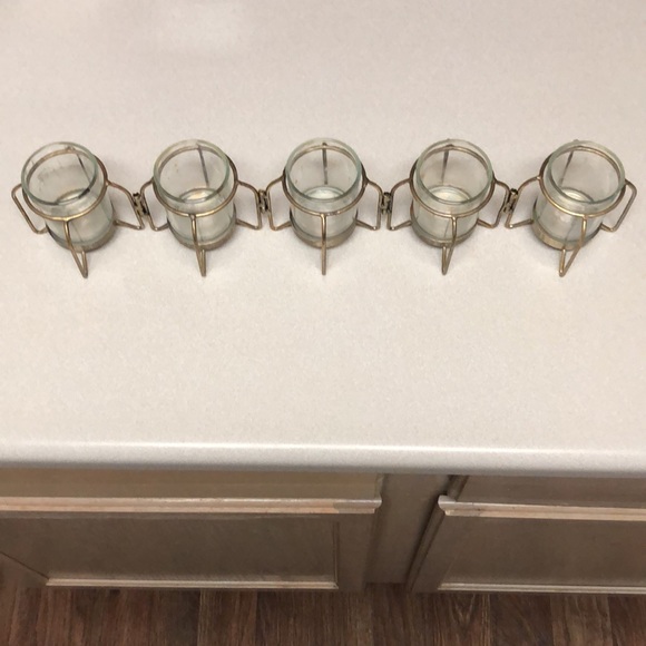 🖤Vintage MCM Mid Century Modern Movable Brass Glass Votive Holder Home Goods🖤 - Picture 2 of 7